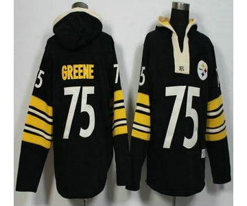 Men's Pittsburgh Steelers #75 Joe Greene Black Retired Player 2015 NFL Hoodie