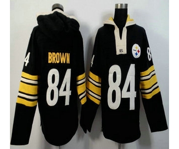 Men's Pittsburgh Steelers #84 Antonio Brown Black Team Color 2015 NFL Hoody