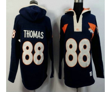 Men's Denver Broncos #88 Demaryius Thomas Navy Blue Alternate 2015 NFL Hoody