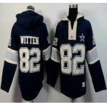 Men's Dallas Cowboys #82 Jason Witten Navy Blue Team Color 2015 NFL Hoody