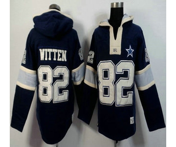 Men's Dallas Cowboys #82 Jason Witten Navy Blue Team Color 2015 NFL Hoody