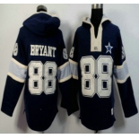 Men's Dallas Cowboys #88 Dez Bryant Navy Blue Team Color 2015 NFL Hoody