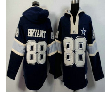 Men's Dallas Cowboys #88 Dez Bryant Navy Blue Team Color 2015 NFL Hoody