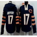 Men's Chicago Bears #17 Alshon Jeffery Navy Blue Team Color 2015 NFL Hoody