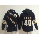 Old Time Hockey Boston Bruins #40 Tuukka Rask Black Womens Hoodie
