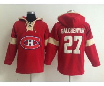 2014 Old Time Hockey Montreal Canadiens #27 Alex Galchenyuk Red Hoodie