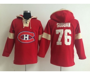 2014 Old Time Hockey Montreal Canadiens #76 P.K. Subban Red Hoodie