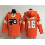 2014 Old Time Hockey Philadelphia Flyers #16 Bobby Clarke Orange Hoodie