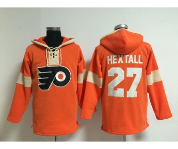 2014 Old Time Hockey Philadelphia Flyers #27 Ron Hextall Orange Hoodie