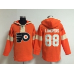 2014 Old Time Hockey Philadelphia Flyers #88 Eric Lindros Orange Hoodie