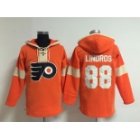 2014 Old Time Hockey Philadelphia Flyers #88 Eric Lindros Orange Hoodie