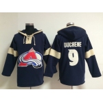 2014 Old Time Hockey Colorado Avalanche #9 Matt Duchene Navy Blue Hoodie