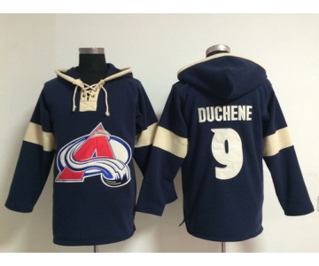 2014 Old Time Hockey Colorado Avalanche #9 Matt Duchene Navy Blue Hoodie