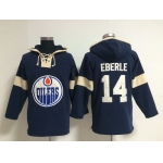 2014 Old Time Hockey Edmonton Oilers #14 Jordan Eberle Navy Blue Hoodie