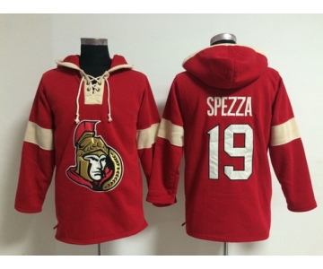 2014 Old Time Hockey Ottawa Senators #19 Jason Spezza Red Hoodie