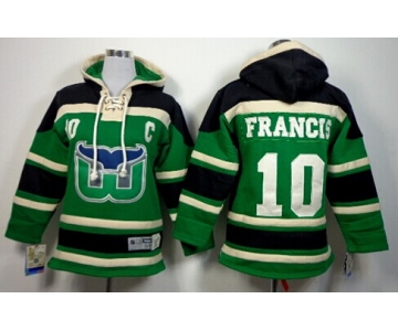 Old Time Hockey Hartford Whalers #10 Ron Francis Black Kids Hoodie