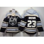 Old Time Hockey Los Angeles Kings #23 Dustin Brown Black Kids Hoodie