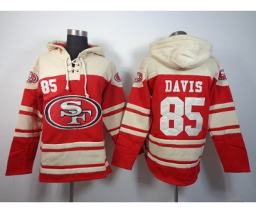 San Francisco 49ers #85 Vernon Davis 2014 Red Hoodie