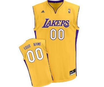 Kids Los Angeles Lakers Customized Yellow Jersey