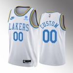 Men's Los Angeles Lakers Customized 2022-23 White Classic Edition Stitched Basketball Jersey