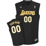 Mens Los Angeles Lakers Customized Black Fashion Jersey