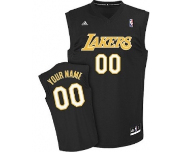 Mens Los Angeles Lakers Customized Black Fashion Jersey