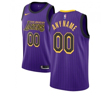 Women's Los Angeles Lakers Swingman Purple City Edition Nike NBA Customized Jersey