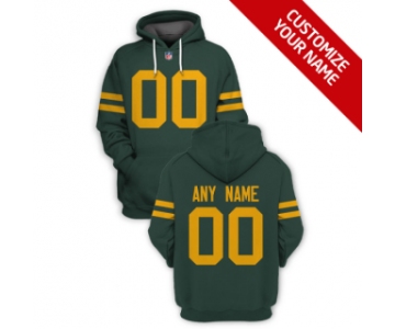 Men Green Bay Packers Active Player Custom 2021 Green Pullover Hoodie