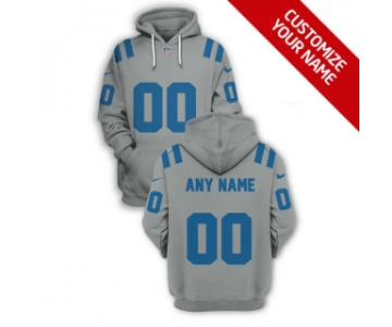 Men's Indianapolis Colts Active Player Grey Custom 2021 Pullover Hoodie