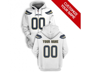 Men's Los Angeles Chargers Active Player White Custom 2021 Pullover Hoodie