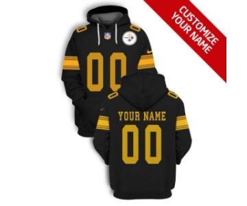 Men's Pittsburgh Steelers Active Player Black Custom 2021 Pullover Hoodie