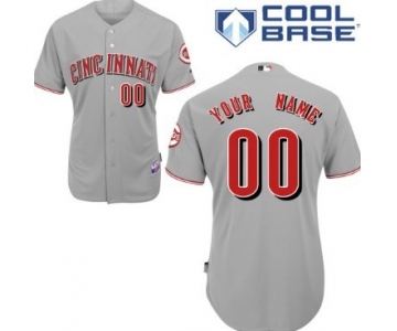 Men's Cincinnati Reds Customized Gray Jersey