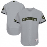 Men's Cincinnati Reds Majestic Gray 2018 Memorial Day Authentic Collection Flex Base Team Custom Jersey