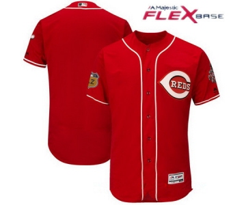 Men's Cincinnati Reds Majestic Scarlet Red 2017 Spring Training Authentic Flex Base Stitched MLB Custom Jersey