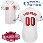 Men's Cincinnati Reds Personalized Home Jersey With 2015 All-Star Patch