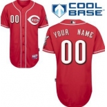 Women's Cincinnati Reds Customized Red Cool Base Baseball Jersey