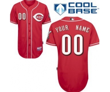 Women's Cincinnati Reds Customized Red Cool Base Baseball Jersey