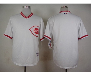 Youth Cincinnati Reds Customized 1990 White Pullover Jersey
