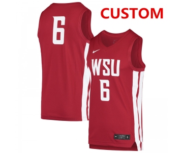 Men's Nike Washington State Cougars Custom Red College Basketball Jersey