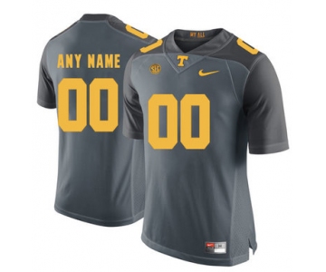 Tennessee Volunteers Gray Men's Customized College Football Jersey