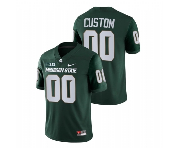 Men's Michigan State Spartans Custom Green College Football Stitched Jersey