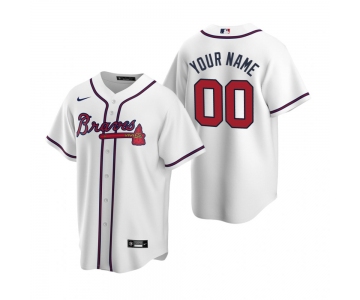 Men's Atlanta Braves Custom Nike White 2020 Stitched MLB Cool Base Home Jersey