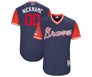 Men's Atlanta Braves Majestic Navy 2018 Players' Weekend Authentic Flex Base Custom Jersey