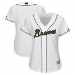 Women's Atlanta Braves Majestic White 2018 Memorial Day Cool Base Team Custom Jersey