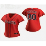 Women's Custom Atlanta Braves 2020 Red Alternate Nike Jersey