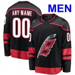 Men's Carolina Hurricanes adidas Black Alternate Authentic Custom Jersey