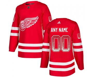 Detroit Red Wings Red Men's Customized Drift Fashion Adidas Jersey