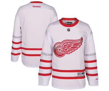 Men's Detroit Red Wings Custom White 2017 Centennial Classic Stitched Reebok Hockey Jersey