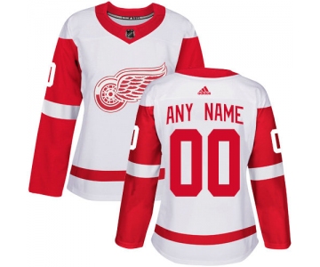 Women's Adidas Detroit Red Wings NHL Authentic White Customized Jersey