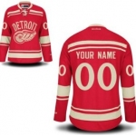 Womens Detroit Red Wings Customized Red Jersey